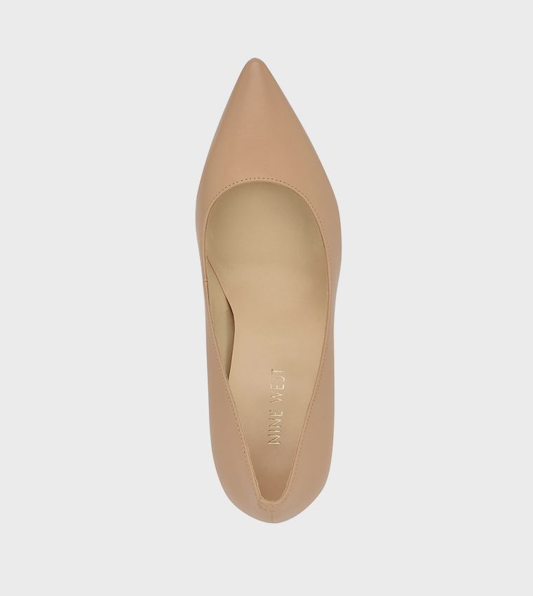 Pointed Toe Block Heel Pumps
