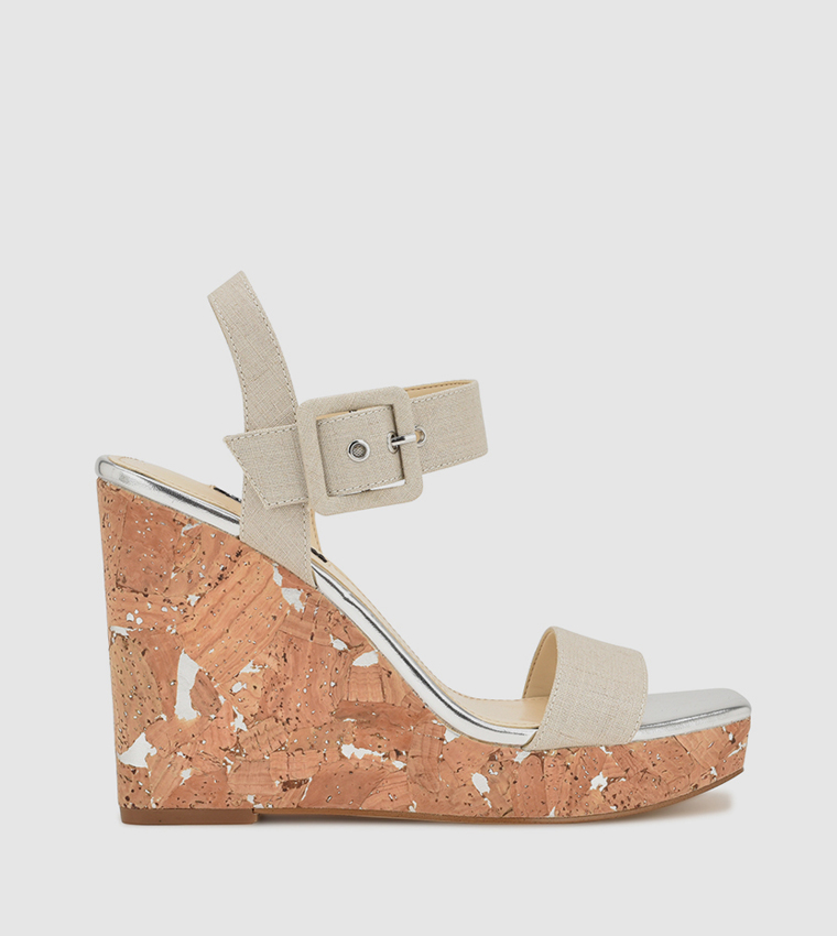 Nine west cheap cork wedge sandals