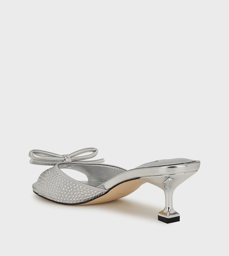 DELLY Embellished Kitten Heel Sandals