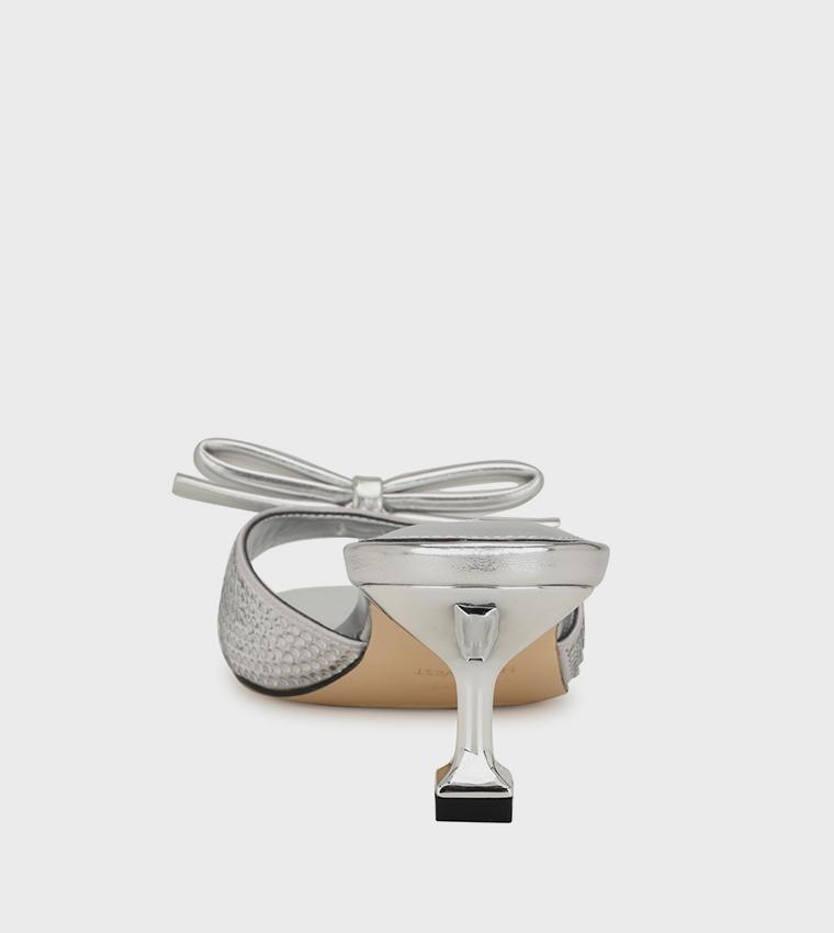 DELLY Embellished Kitten Heel Sandals