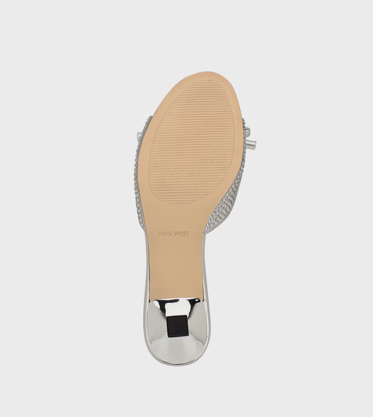 DELLY Embellished Kitten Heel Sandals