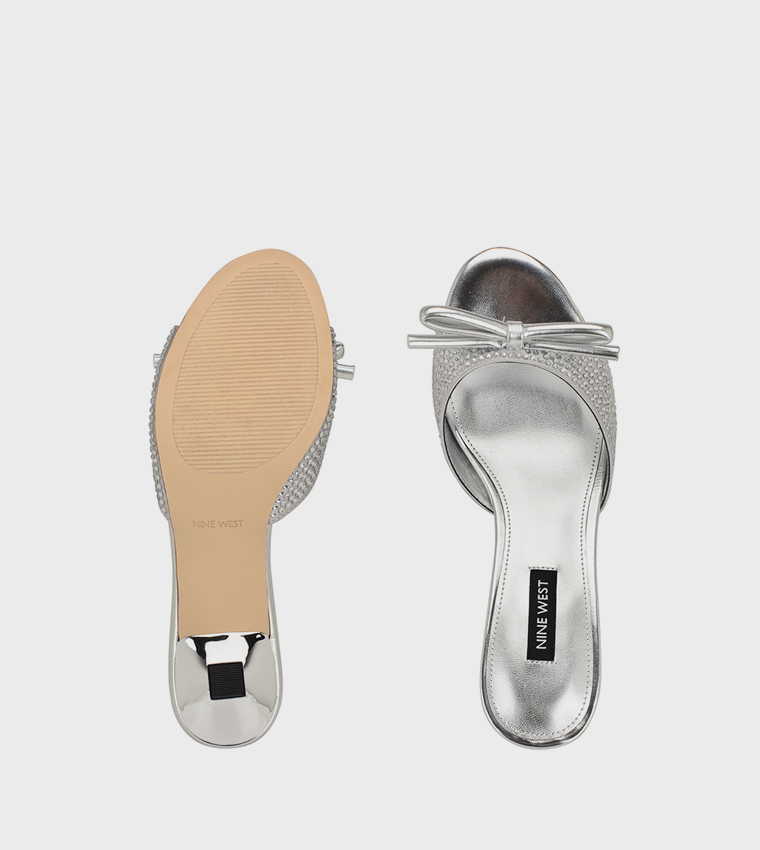 DELLY Embellished Kitten Heel Sandals