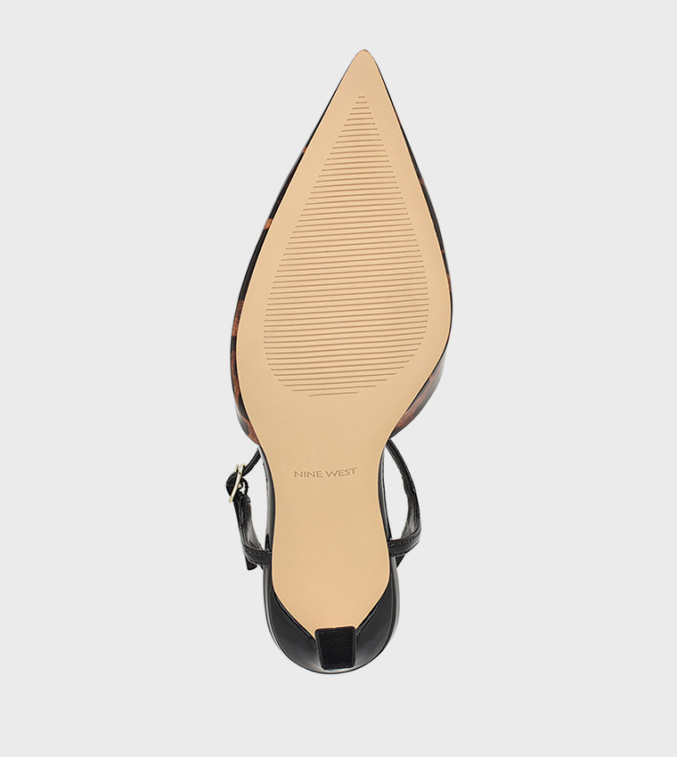 DRES Leopard Print Ankle Strap Pumps