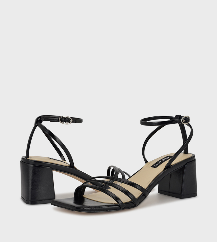 EMBA Ankle Strap Block Heel Sandals