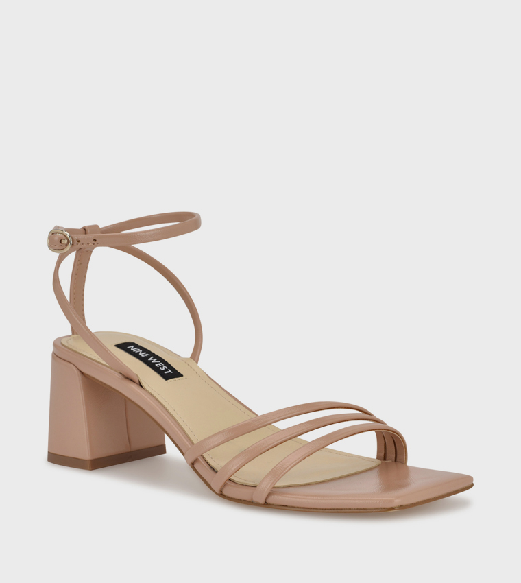 EMBA Ankle Strap Block Heel Sandals