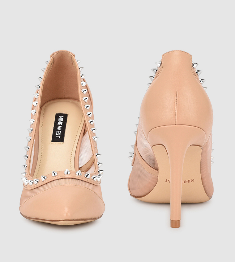 nine west light pink pumps