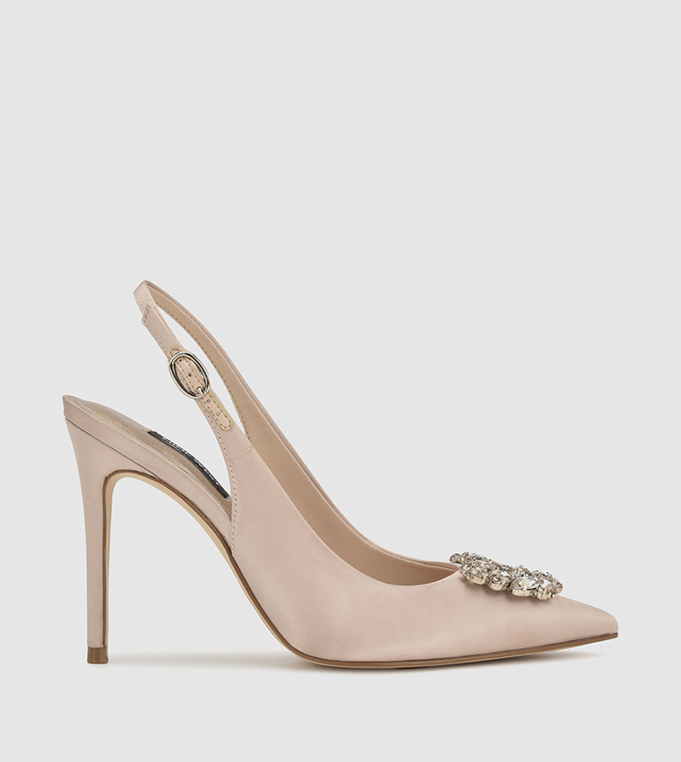 Embellished slingback heels hotsell