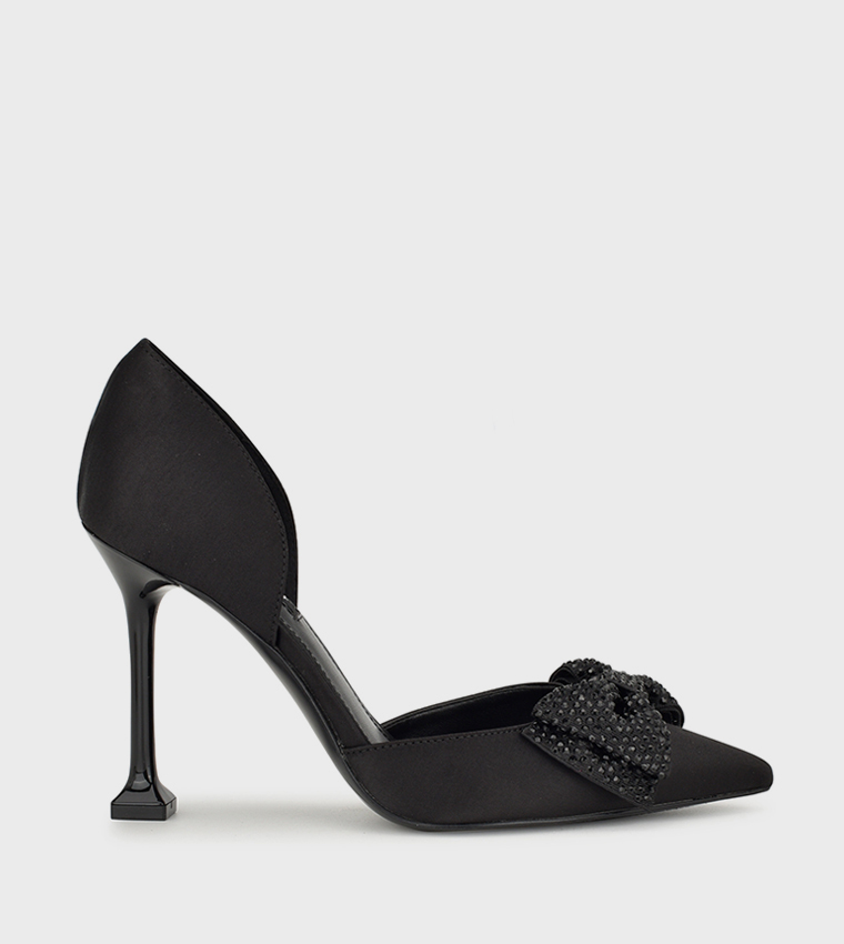 Bow Detail Pointed Toe D'orsay Sandals