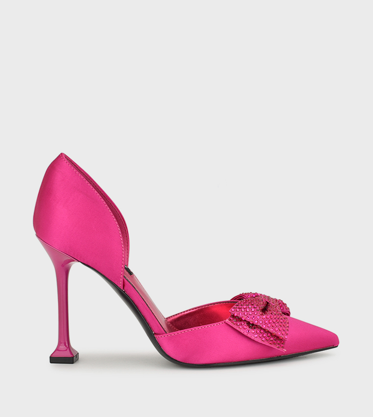 Bow Detail Pointed Toe D'orsay Sandals
