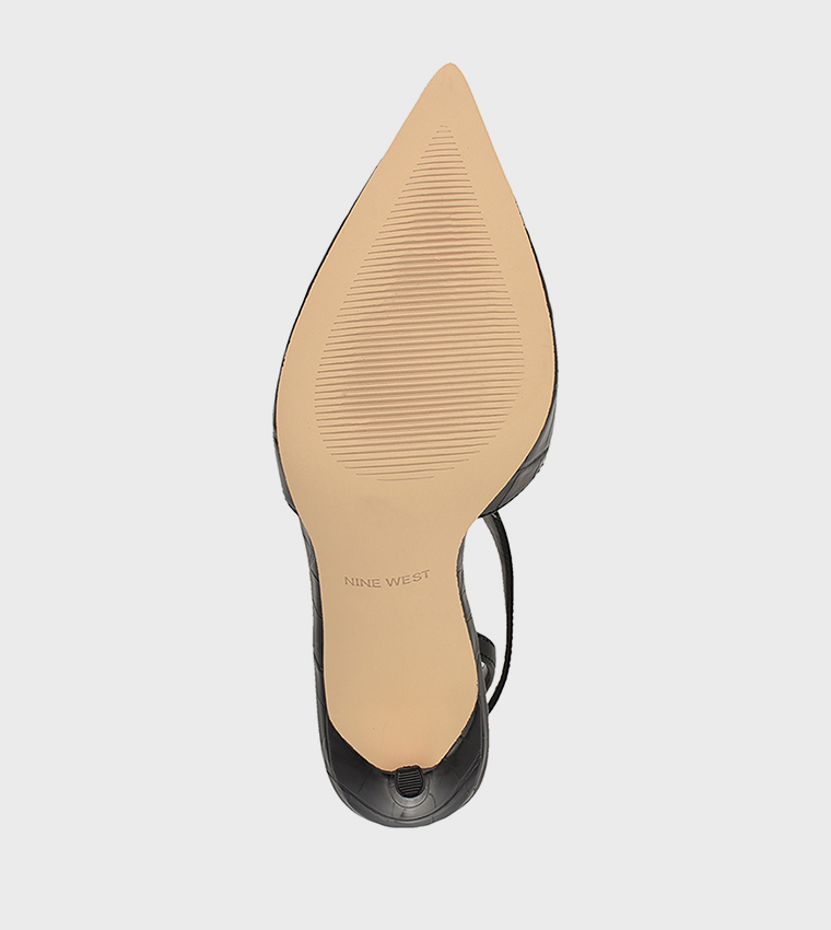 حذاء كعب بحزام كاحل مزخرف