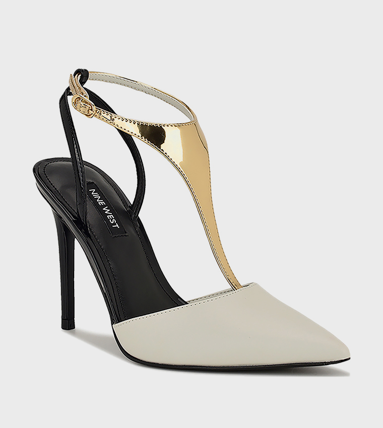 FIESTA Metallic Ankle Strap Pumps