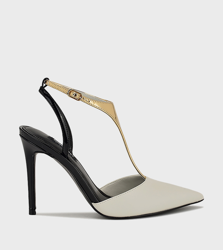 FIESTA Metallic Ankle Strap Pumps