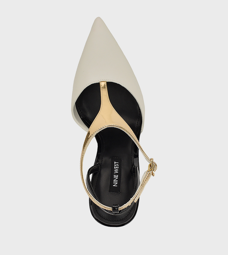 FIESTA Metallic Ankle Strap Pumps