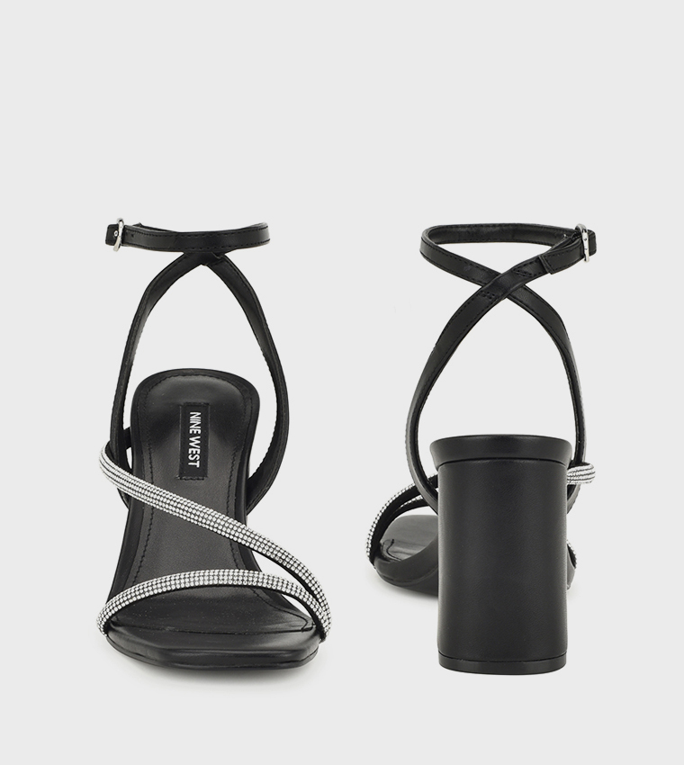 GADEN Embellished Block Heel Sandals