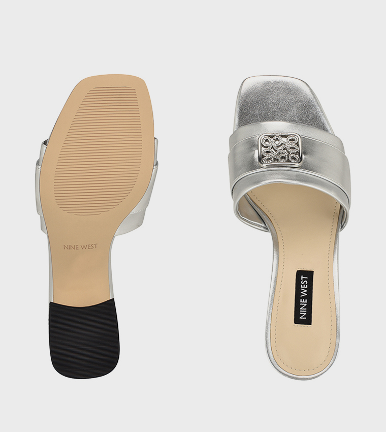 GALEY Embellished Block Heel Sandals