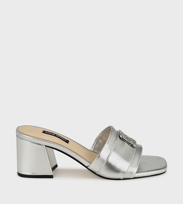 GALEY Embellished Block Heel Sandals