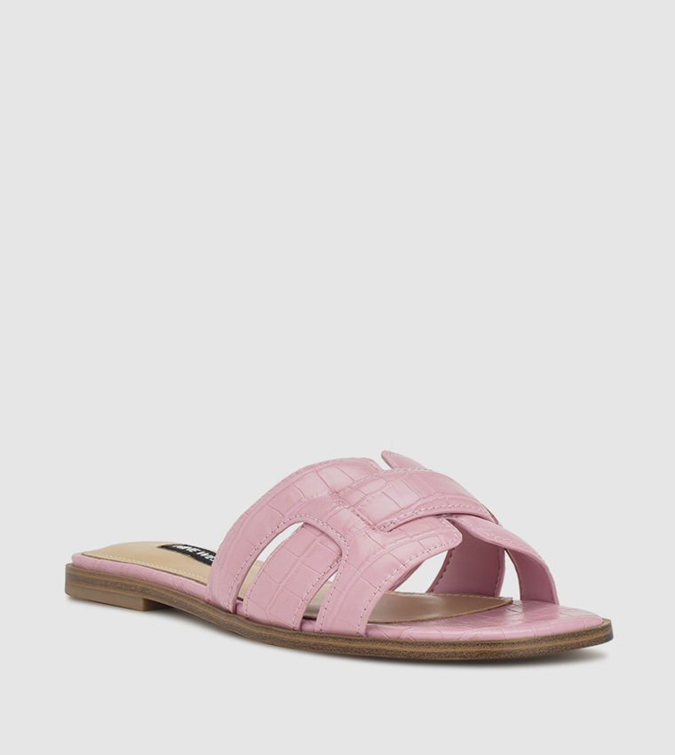 Pink store flat sandals