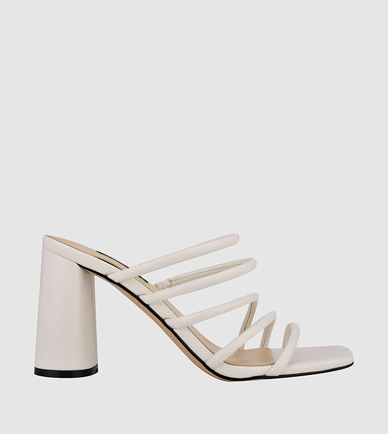 White slide online heels