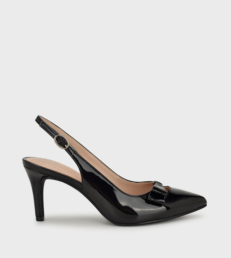 GLIYA Cut-Out Detail Slingback Pumps