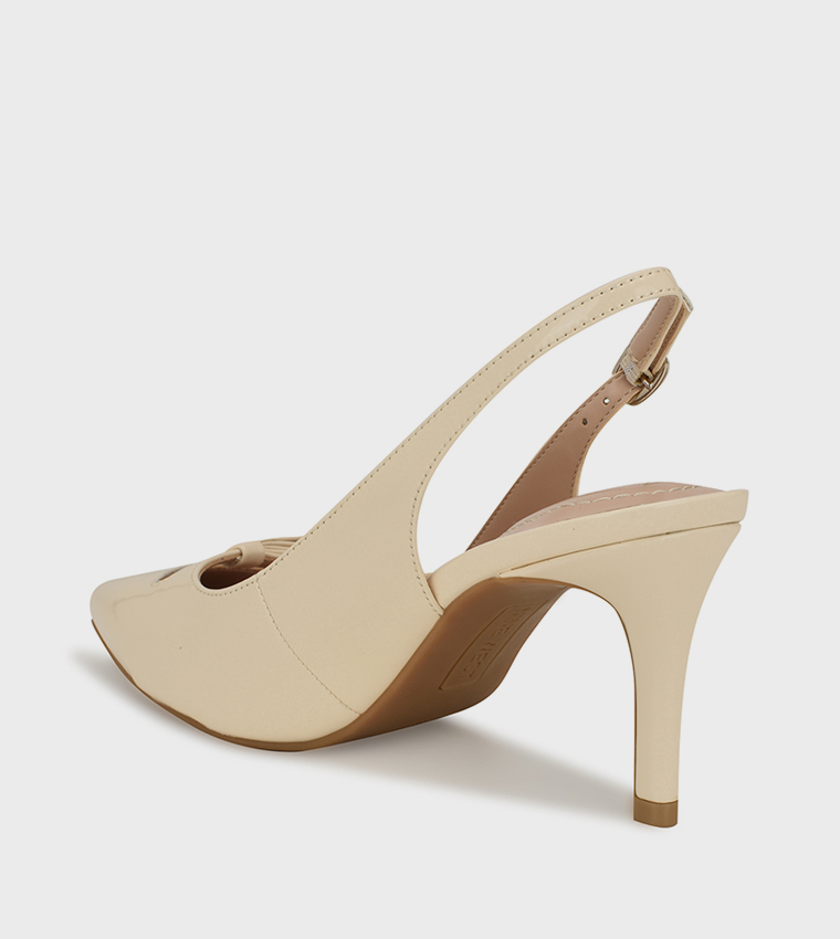 GLIYA Cut-Out Detail Slingback Pumps