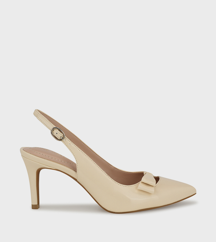 GLIYA Cut-Out Detail Slingback Pumps