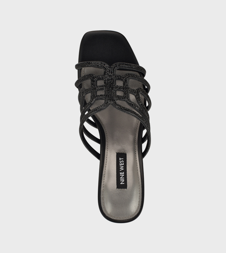 GRASSA Embellished Block Heel Sandals