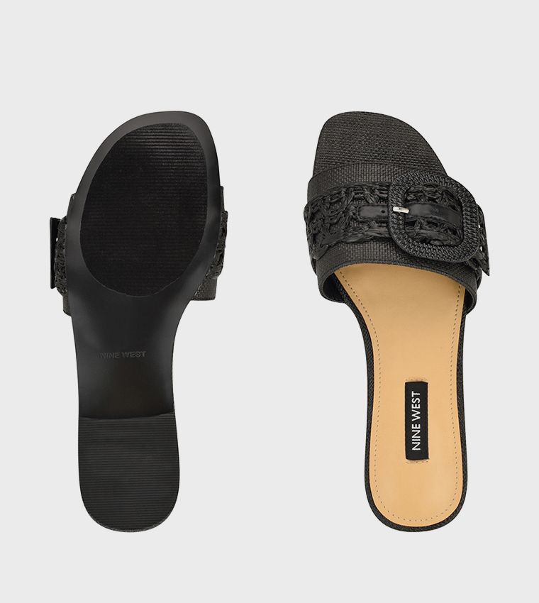 Buy Nine West HAGLEIGH Open Toe Slide Sandals In Black
