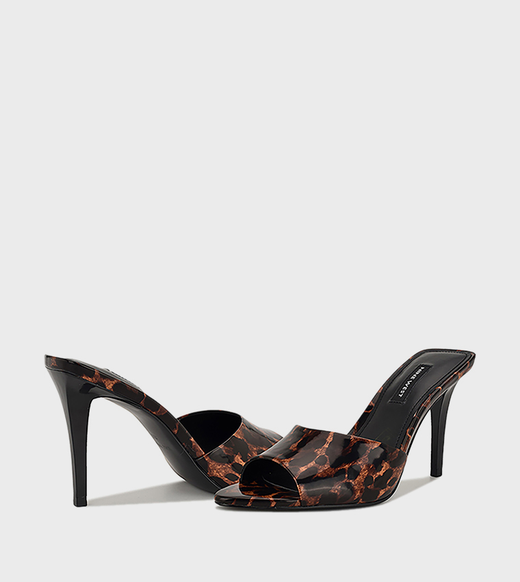 HATHER Leopard Print Heeled Sandals