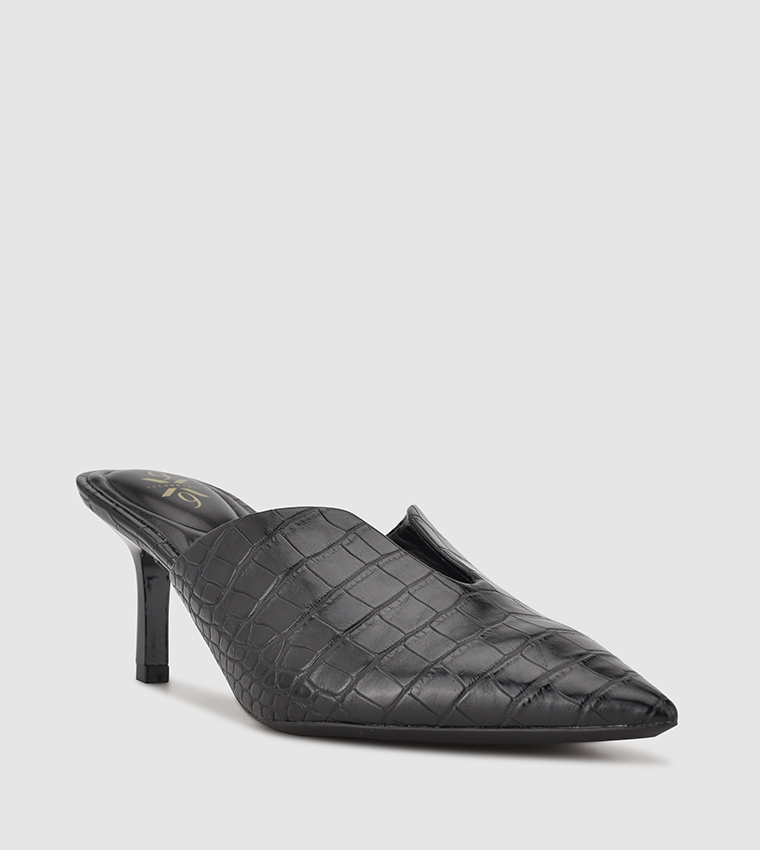 Nine west black mules on sale