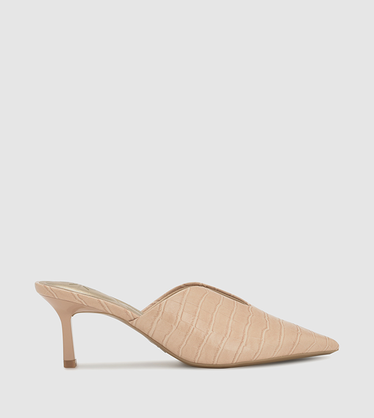 KAPPS9X9 Textured Heeled Mules