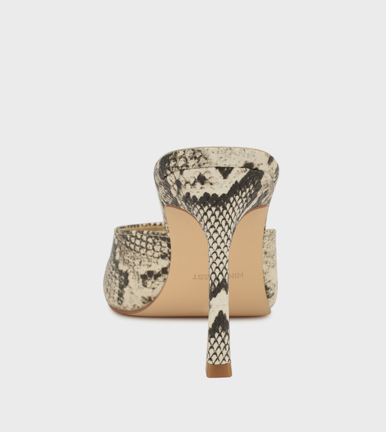 KISCO Snakeskin Stiletto Heel Sandals