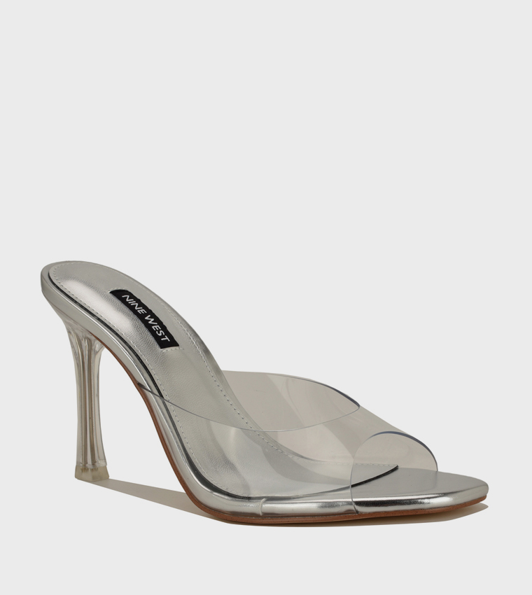 KISCO8 Clear Strap Stiletto Heel Sandals