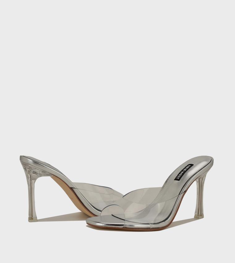 KISCO8 Clear Strap Stiletto Heel Sandals