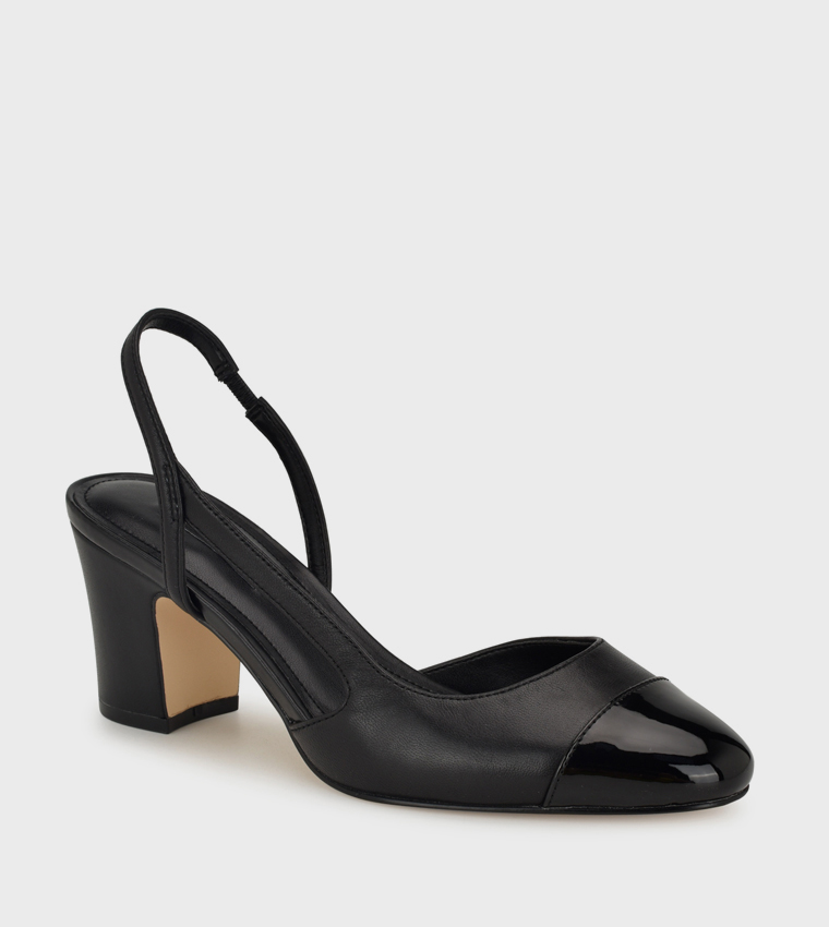 LACROS Block Heel Slingback Pumps