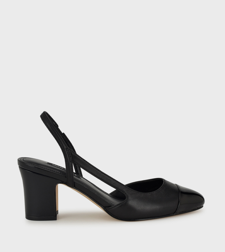 LACROS Block Heel Slingback Pumps