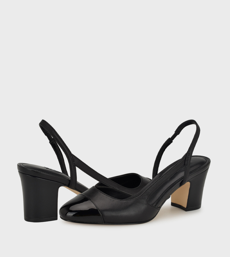 LACROS Block Heel Slingback Pumps