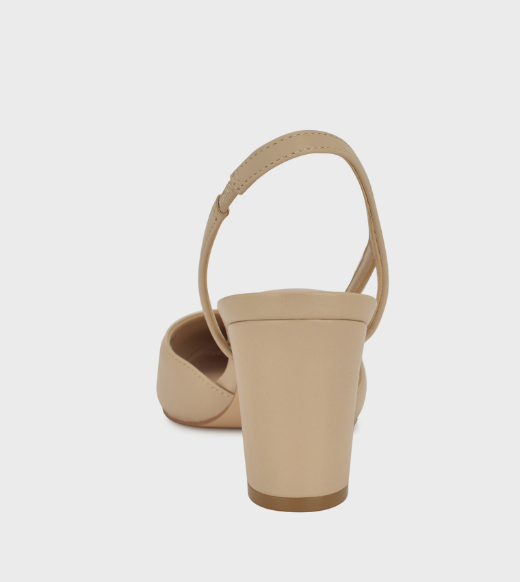 LACROS Block Heel Slingback Pumps