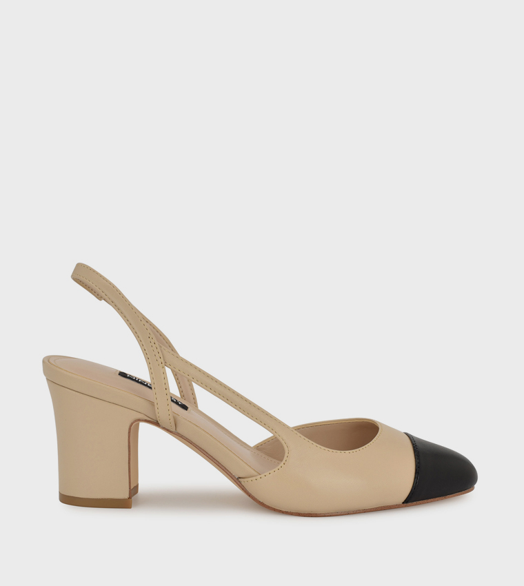 LACROS Block Heel Slingback Pumps