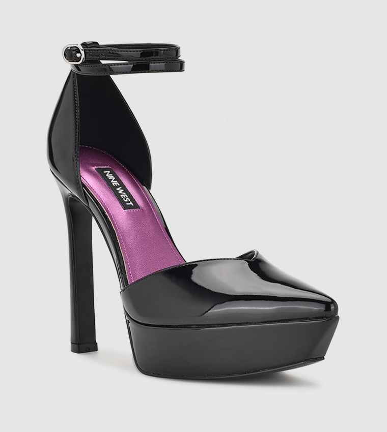 Buy Nine West LINDA3 Pointed Toe Ankle Loop Stiletto Heels In