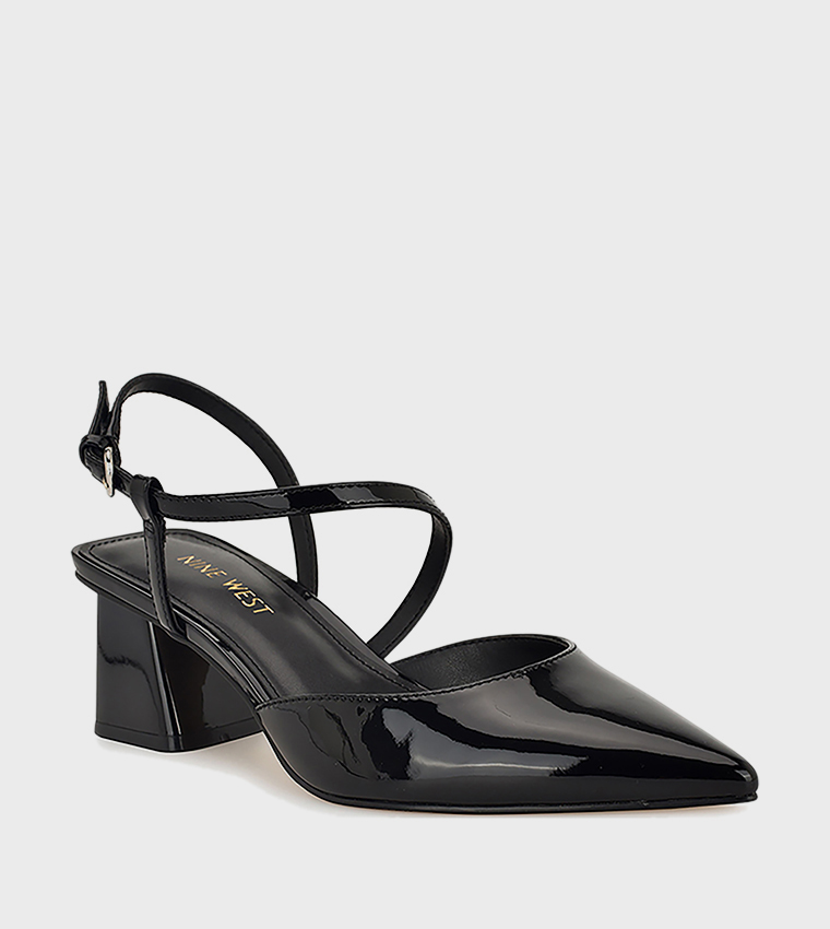 Buy Nine West LINGIA Glossy Slingback Pumps In Black 6thStreet Qatar