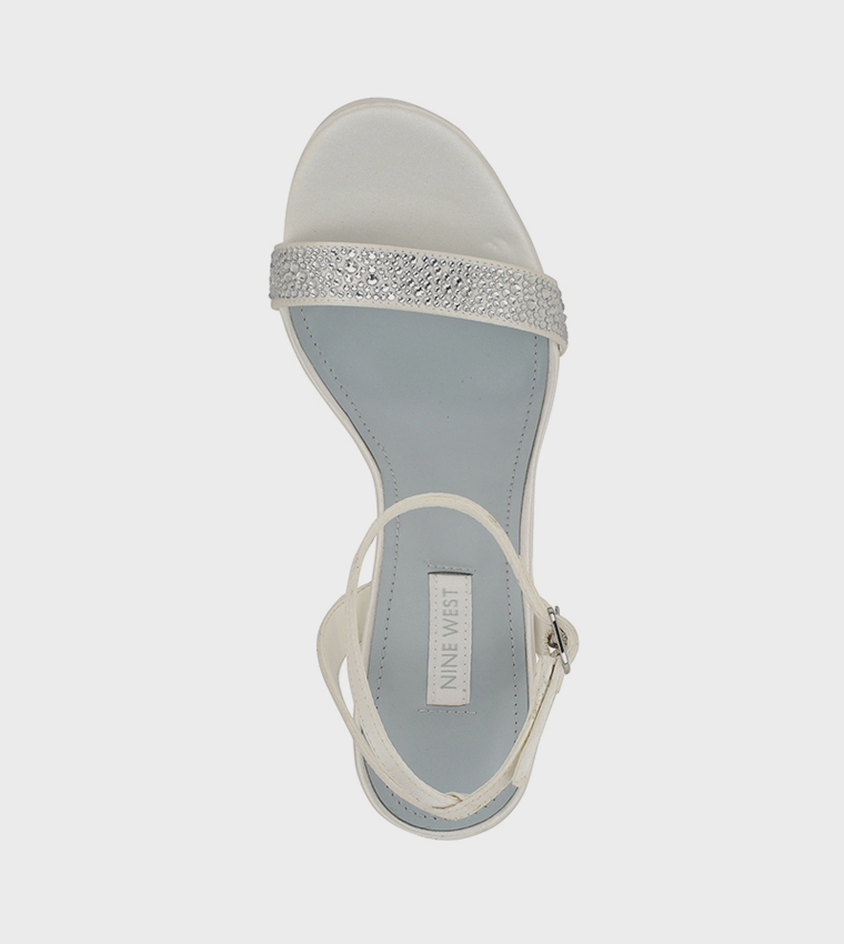LOOLAH Embellished Ankle Strap Heeled Sandals
