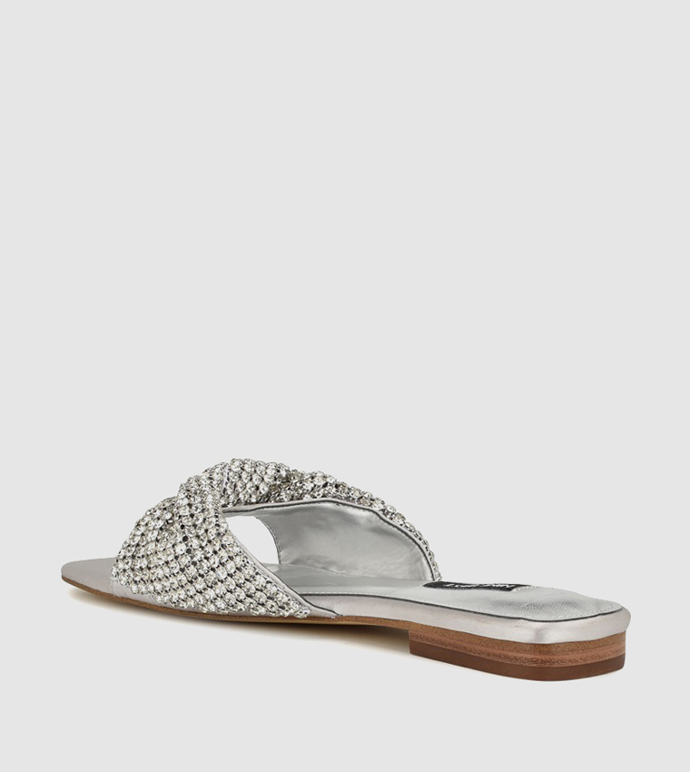 MANDE Embellished Slide Sandals