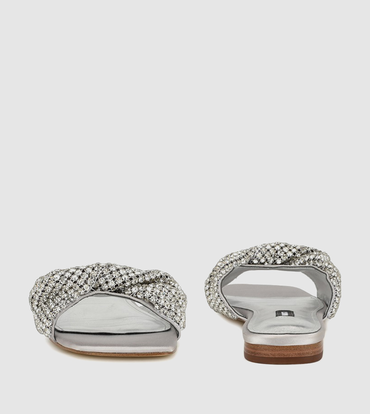 MANDE Embellished Slide Sandals