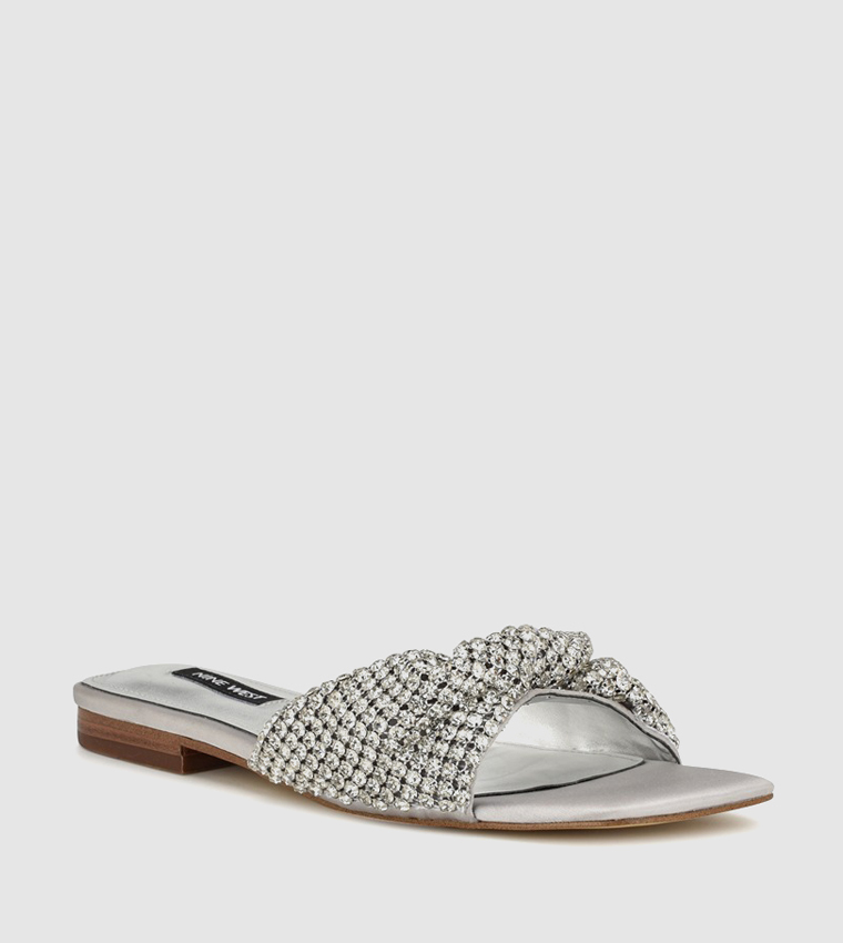 MANDE Embellished Slide Sandals