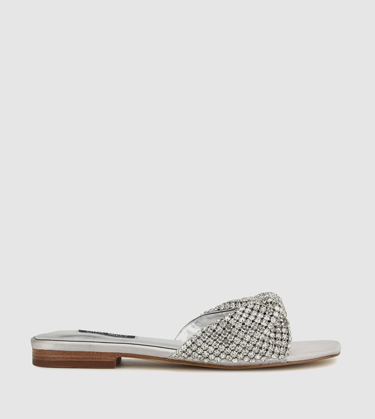 MANDE Embellished Slide Sandals