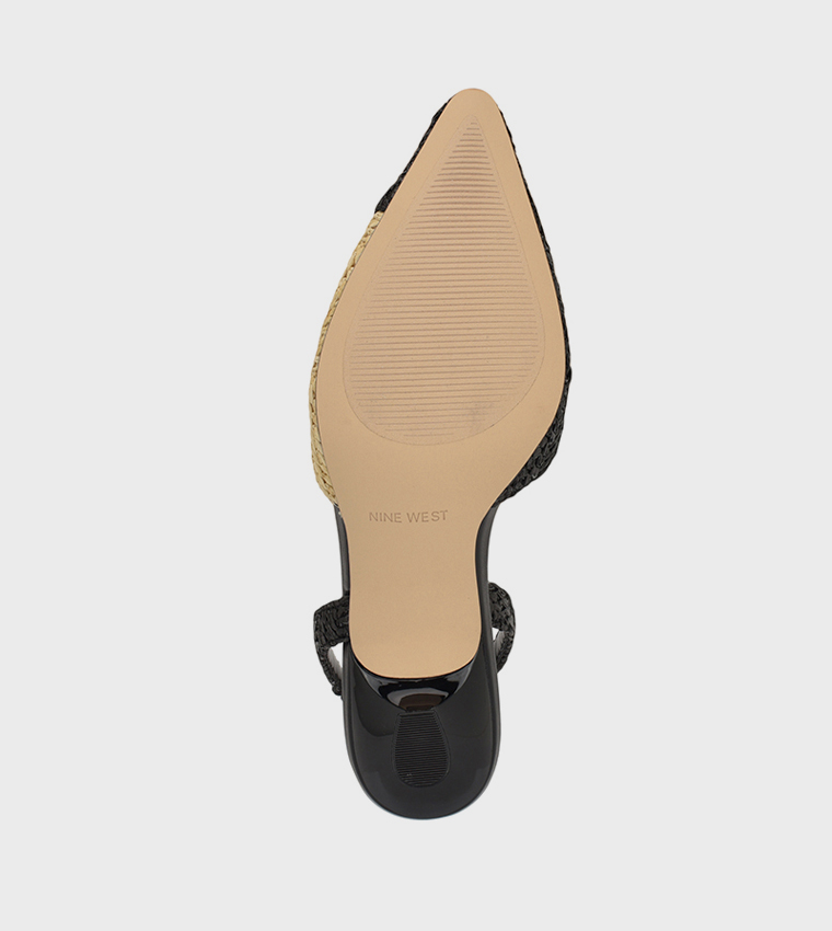 MAOUA Straw Sligback Pumps