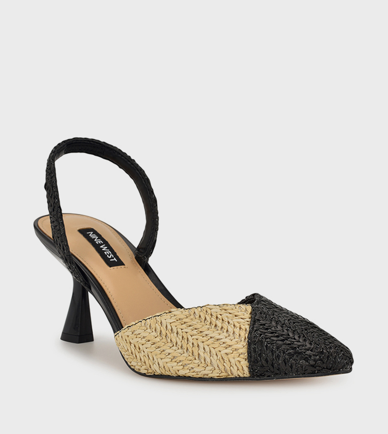 MAOUA Straw Sligback Pumps