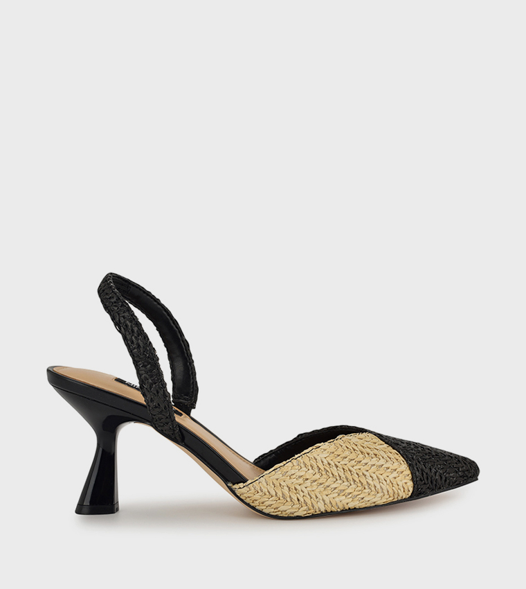 MAOUA Straw Sligback Pumps