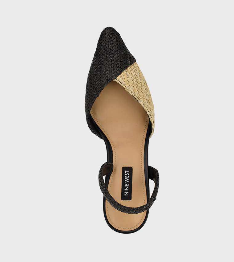 MAOUA Straw Sligback Pumps