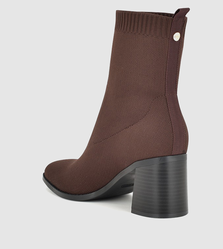 MEREN Block Heel Ankle Boots